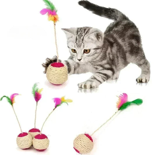 1Pc Cat Toy Sisal Scratching Ball